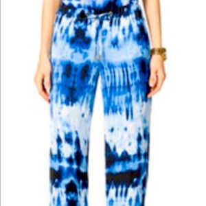 Michael Kors Blue Tie Dye Polyester Pants